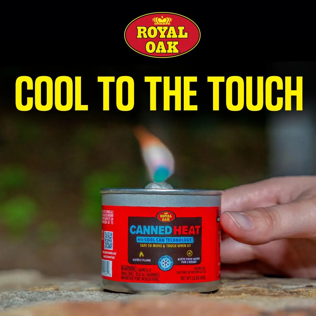 Royal Oak Canned Heat 6-Hour Chafing Fuel | 24 Pack, Comfortable to Touch, Long-Lasting Heat - view 5
