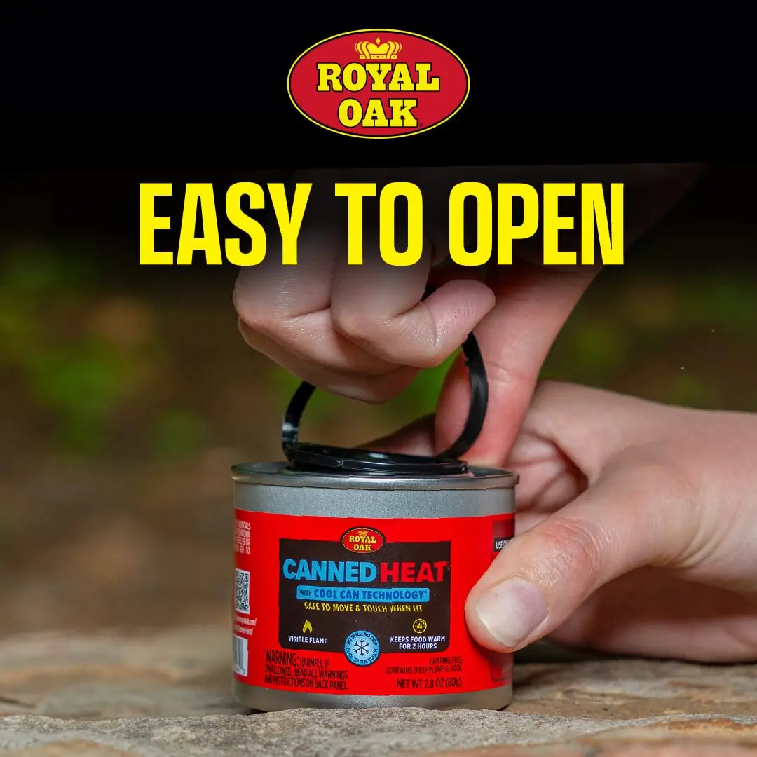 Royal Oak Canned Heat 6-Hour Chafing Fuel | 24 Pack, Comfortable to Touch, Long-Lasting Heat - view 7