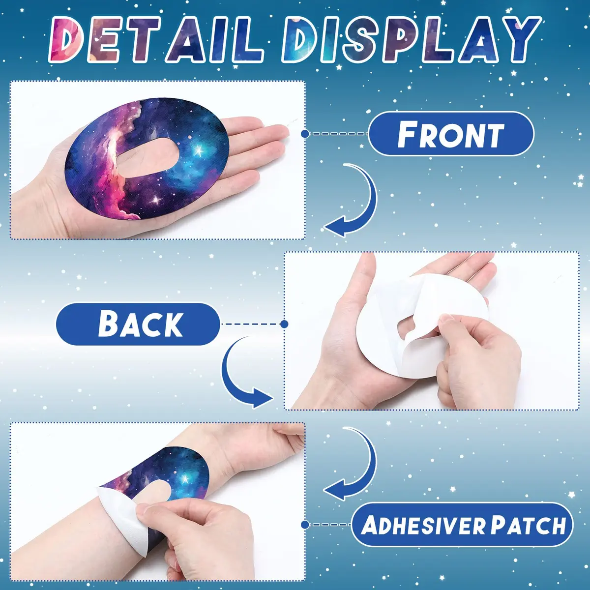 Geiserailie Oval Adhesive Patches Compatible with Dexcom G6 32 Pack | Waterproof & Sweat Proof for CGM Device - view 6