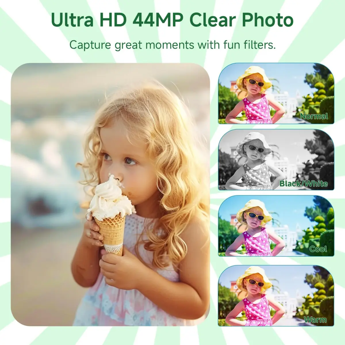 SMARTKLIK Digital Camera FHD 4K 44MP 2.8 inch Display 16x Zoom 64GB SD Card | Autofocus Compact Camera for Teens - view 4