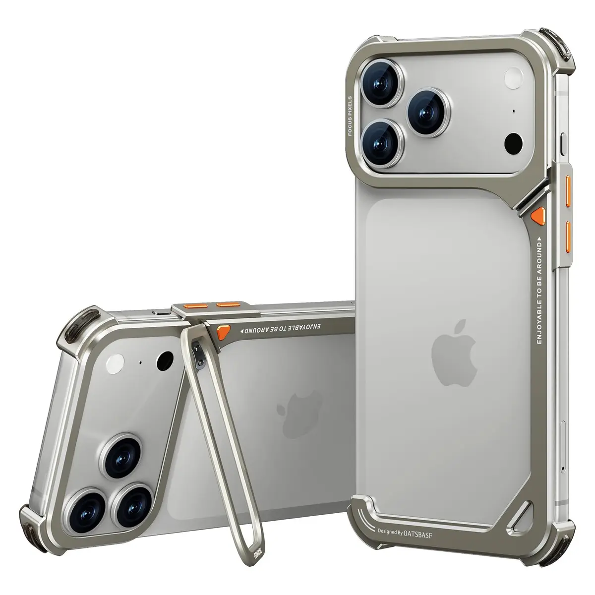 OATSBASF Metal Bumper Case for iPhone 17 Pro Max 6.9-Inch | MagSafe Compatible Shockproof Protection - main product image