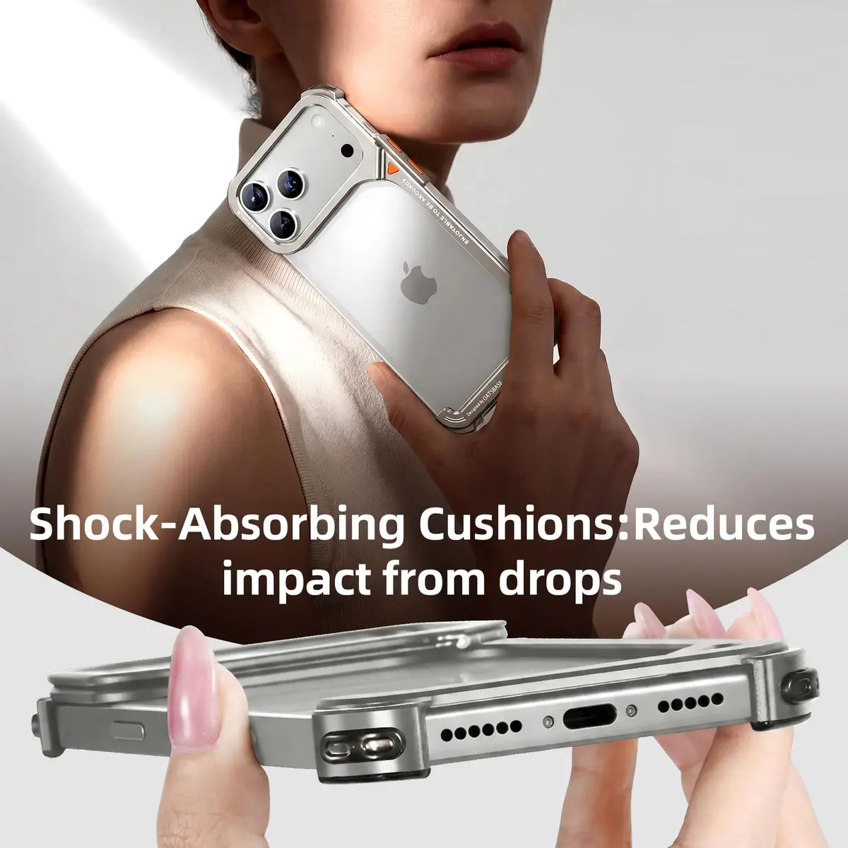 OATSBASF Metal Bumper Case for iPhone 17 Pro Max 6.9-Inch | MagSafe Compatible Shockproof Protection - view 5