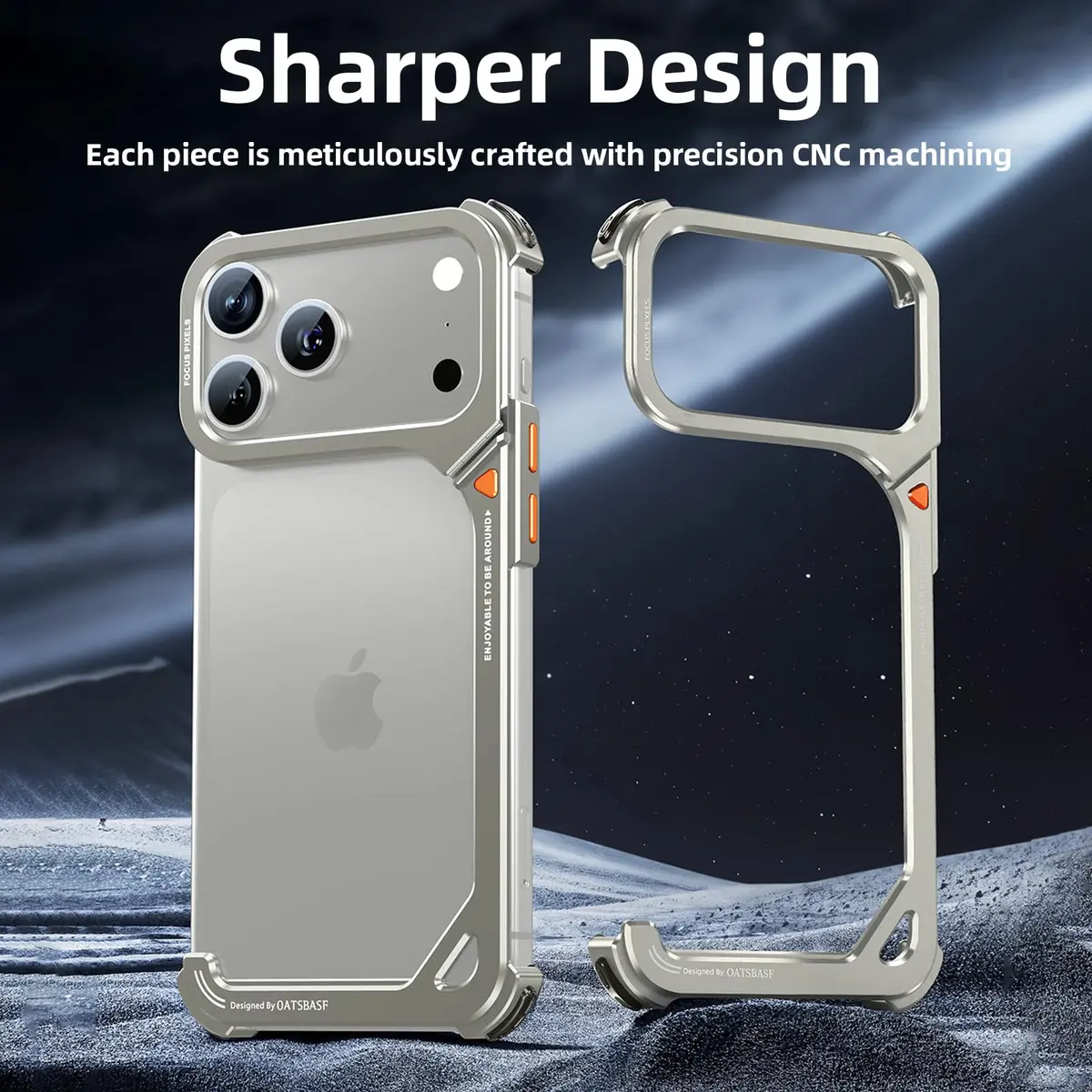 OATSBASF Metal Bumper Case for iPhone 17 Pro Max 6.9-Inch | MagSafe Compatible Shockproof Protection - view 3