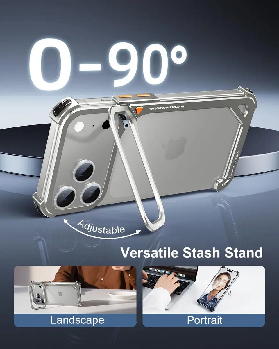OATSBASF Metal Bumper Case for iPhone 17 Pro Max 6.9-Inch | MagSafe Compatible Shockproof Protection - view 4