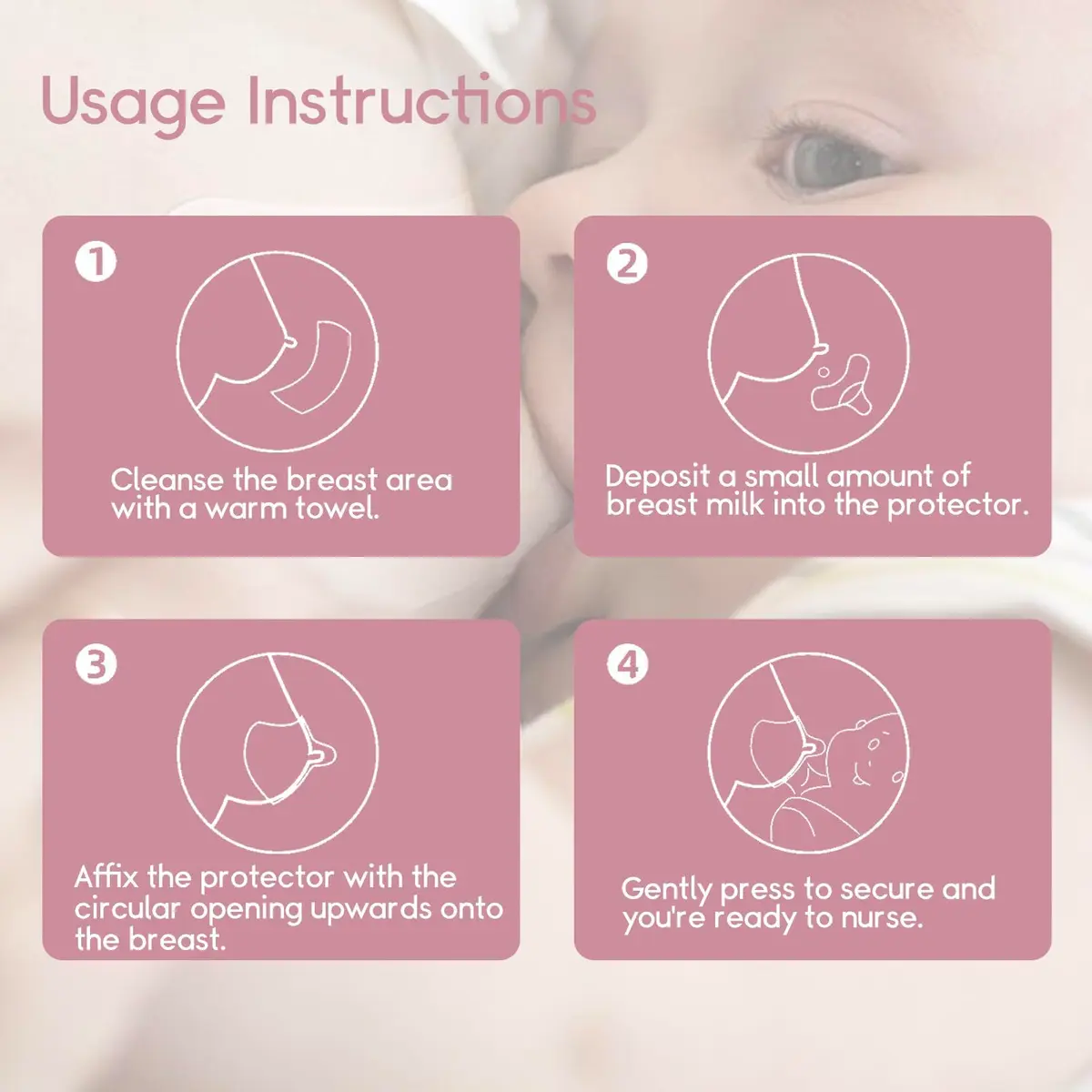 Luxemum Nipple Shields for Breastfeeding Newborn Baby | 4 Count, 20mm Diameter - view 8
