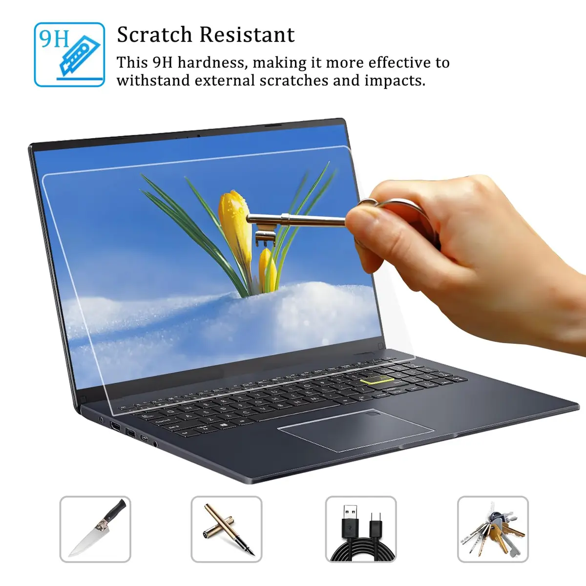 i-Tensodo 14 Inch Tempered Glass Screen Protector for HP OmniBook 5 Flip 14 & Next Gen AI 14 | Scratch-Resistant & High Transparency - view 3