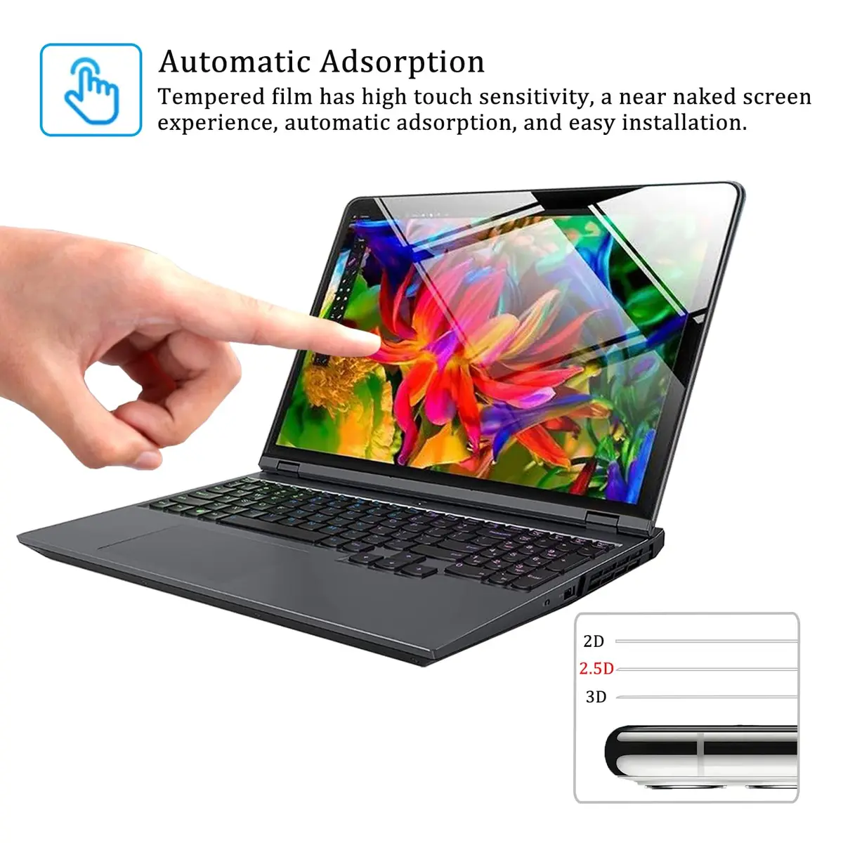 i-Tensodo 14 Inch Tempered Glass Screen Protector for HP OmniBook 5 Flip 14 & Next Gen AI 14 | Scratch-Resistant & High Transparency - view 4
