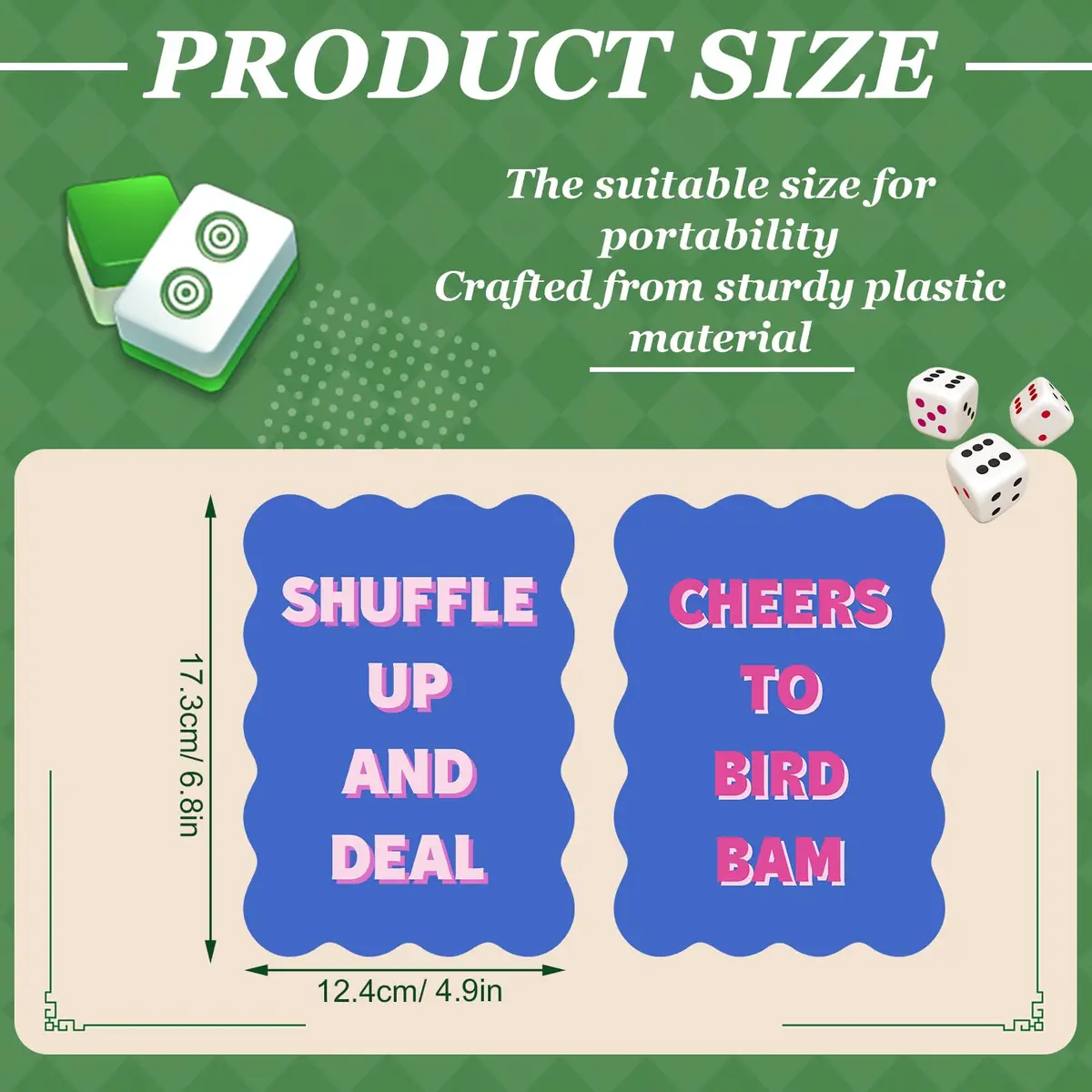 Soulchen Blue Mahjong Tile Mixer Shufflers 2-Piece Set | Practical Mahjong Accessories - view 2