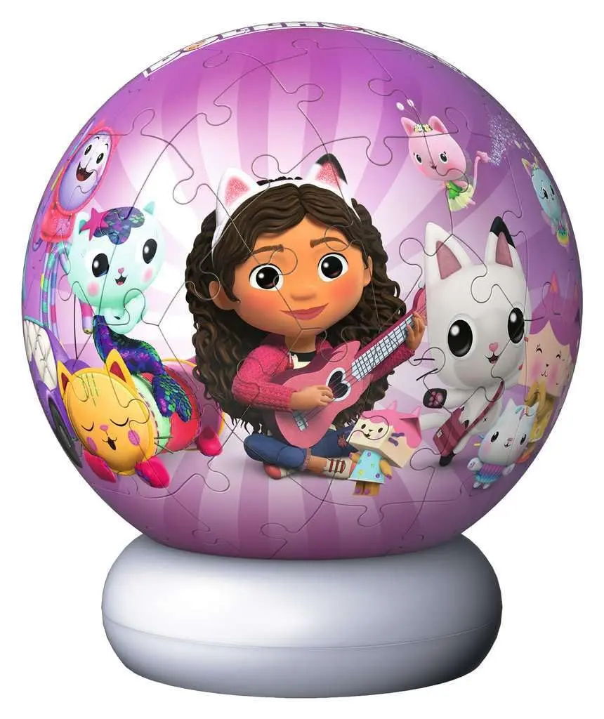 Ravensburger 3D Puzzle Ball Night Light Gabby's Dollhouse - Puzzle from 6 | Dimmer, Wireless & USB-C - view 2