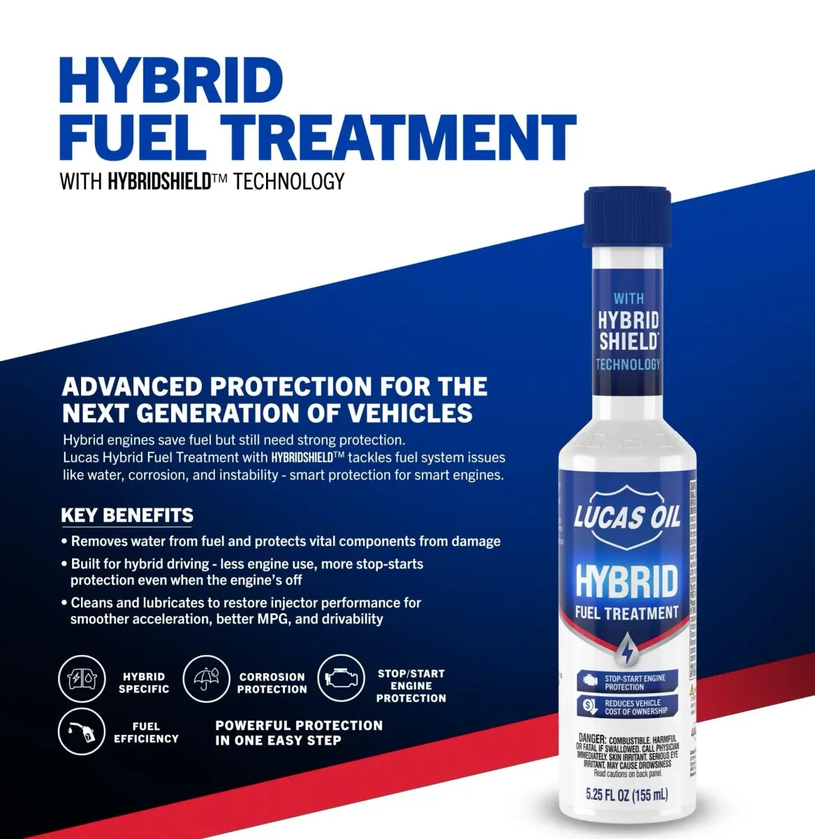Lucas Oil Hybrid Fuel Treatment w/HybridShield™ 156ml (5.25 fl oz) | For Hybrid Engine Fuel Systems - view 2