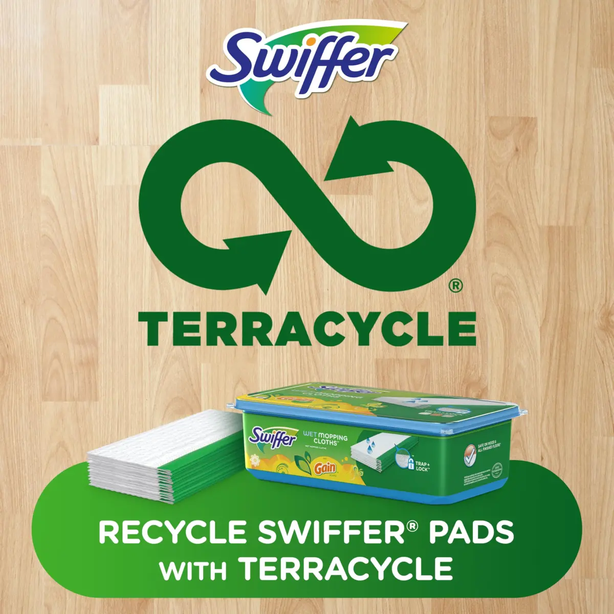 Swiffer Sweeper Wet Mopping Cloths with Gain Original Scent, 72 Count (3 Packs of 24) | Multi-Surface Floor Cleaner - view 6