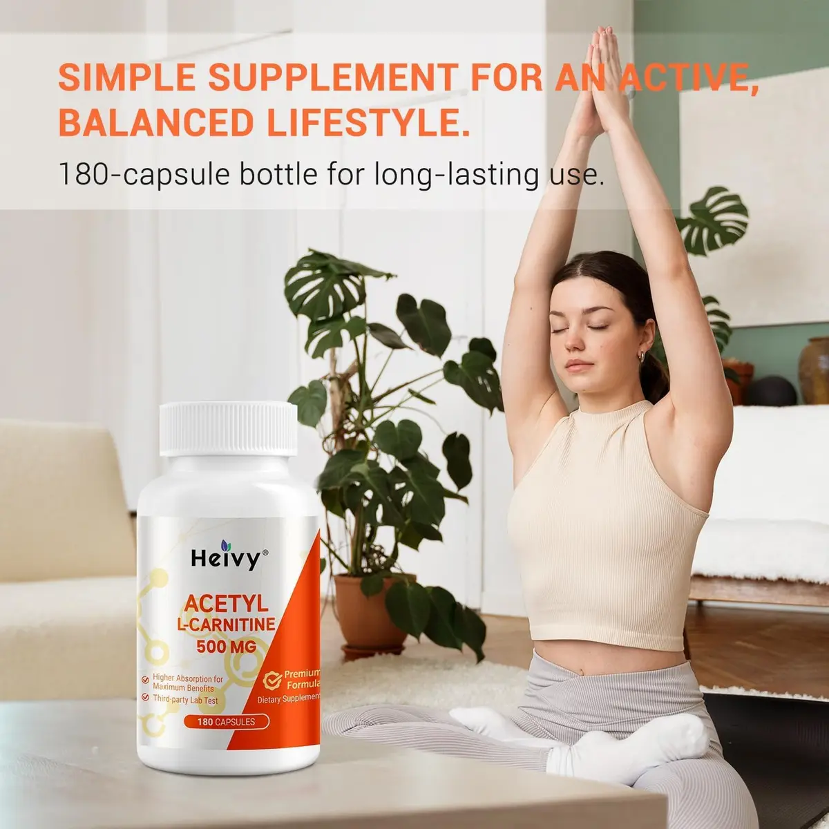 Heivy Acetyl L-Carnitine 500 mg 2 Pack | Supports Brain & Nerve Health - view 6