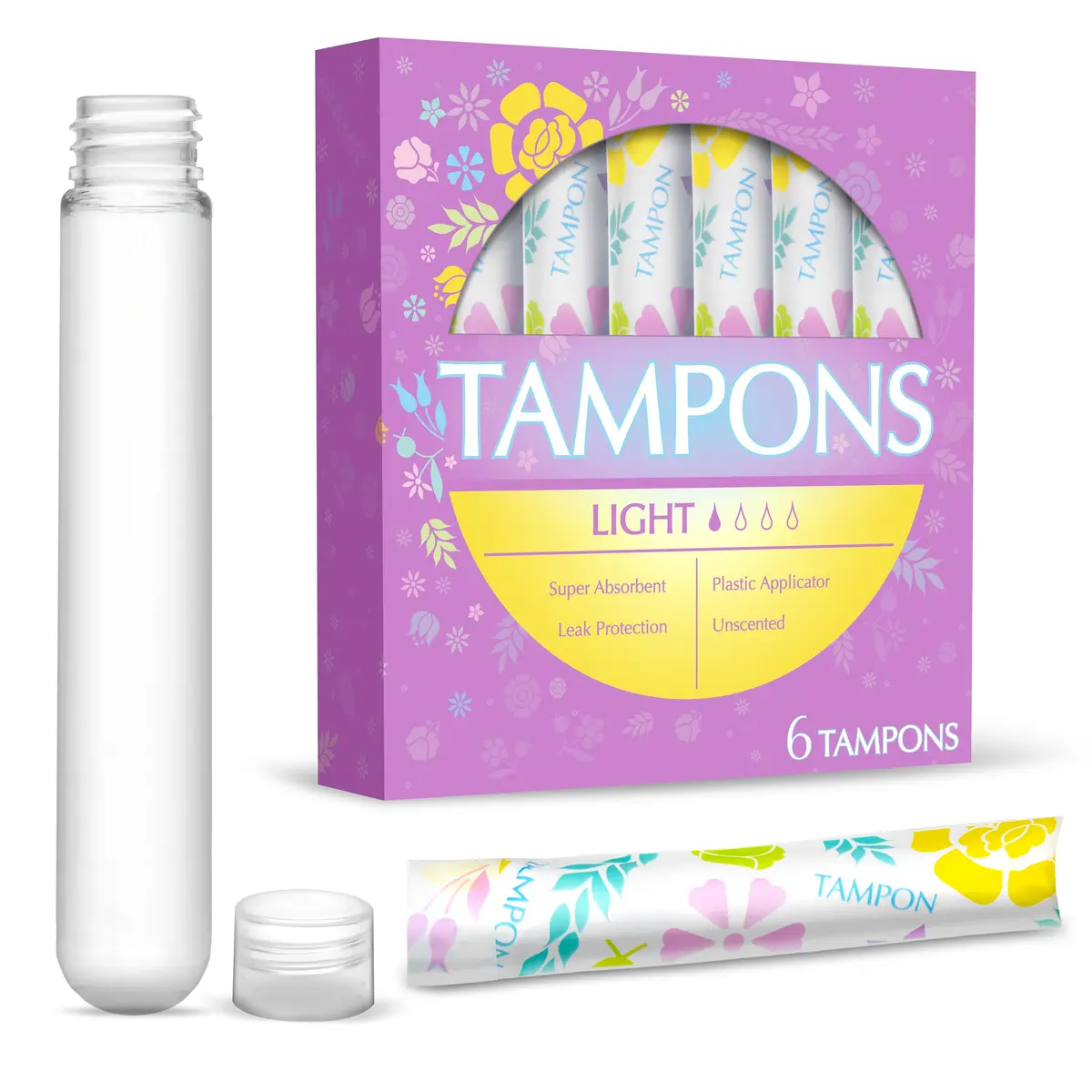 GoPong Tampon Flasks 6 Pack | Discreet Hidden Alcohol Travel Containers for Women - main product image