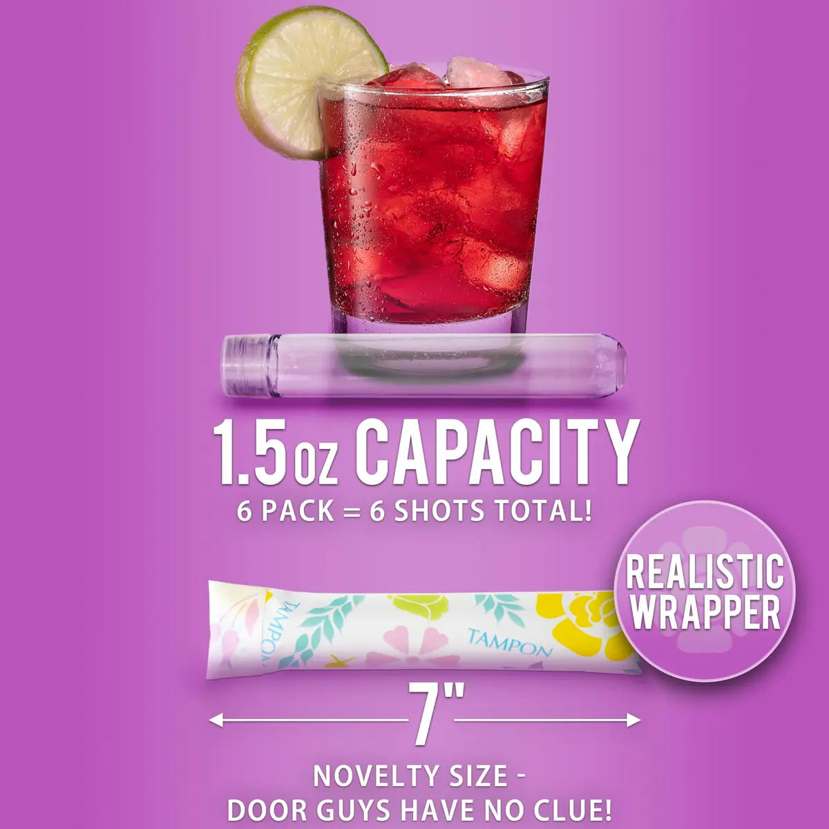 GoPong Tampon Flasks 6 Pack | Discreet Hidden Alcohol Travel Containers for Women - view 3
