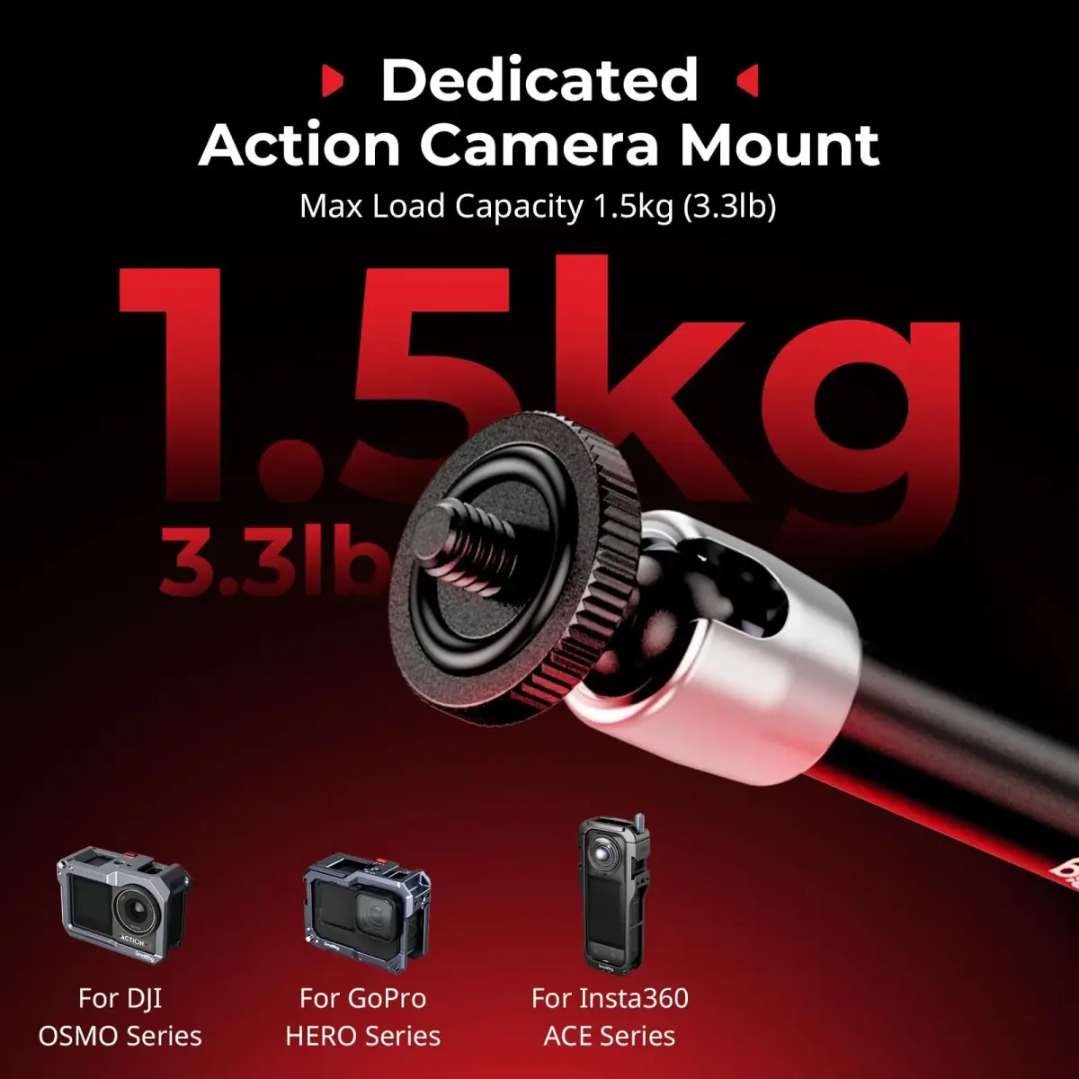 SMALLRIG Magic Arm with Super Clamp for Action Cameras, 18.8cm (7.4in) | Mounts Monitors, Lights, Cameras - view 5