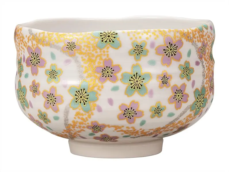 ナカマル Matcha Bowl, Kukuizu | Porcelain Japanese Tea Ceremony Utensil 4.7in - main product image