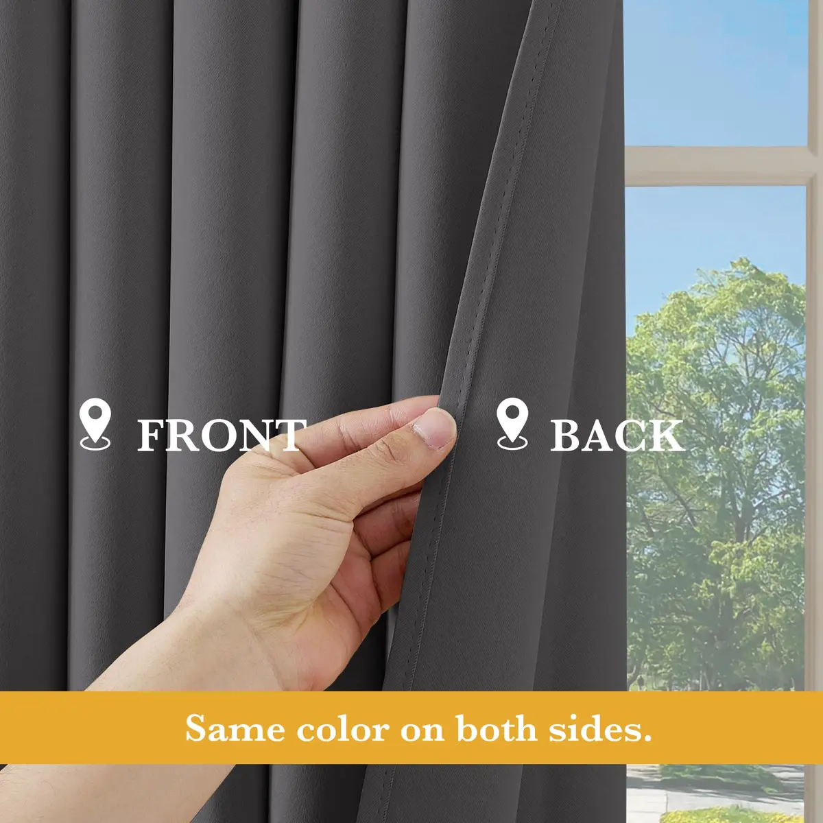 RYB HOME Blackout Curtains for RV Camper Kitchen 45 Inches Length | Thermal Insulated, Room Darkening, Privacy Drapes - view 5