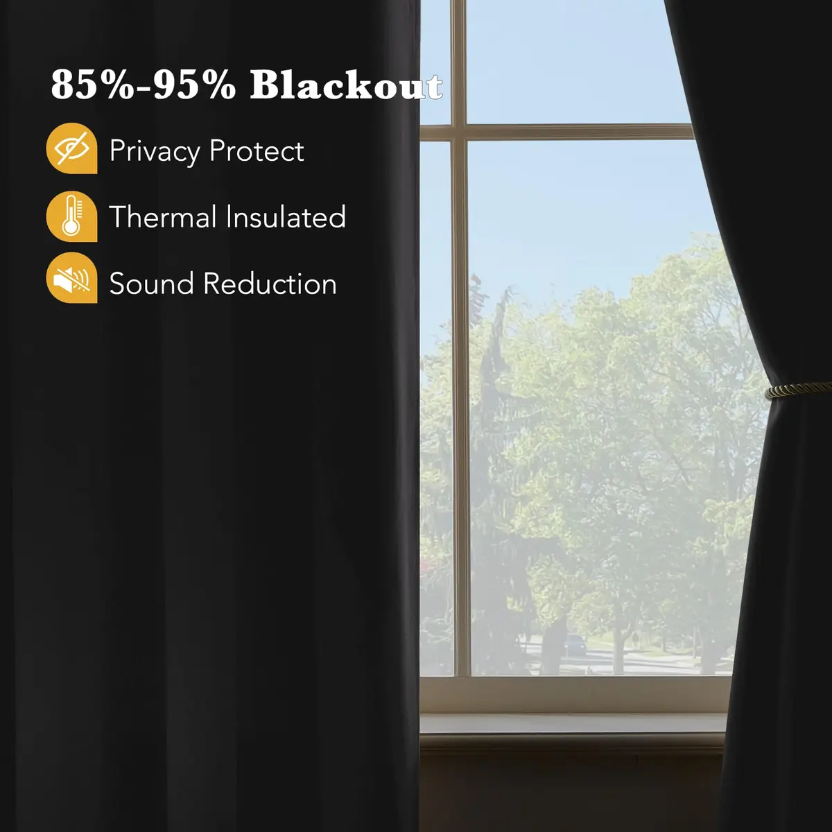 RYB HOME Blackout Curtains for RV Camper Kitchen 45 Inches Length | Thermal Insulated, Room Darkening, Privacy Drapes - view 4