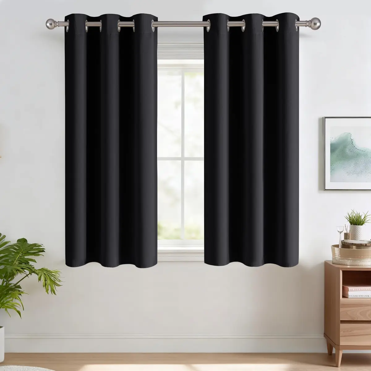 RYB HOME Blackout Curtains for RV Camper Kitchen 45 Inches Length | Thermal Insulated, Privacy & Light Blocking - main product image
