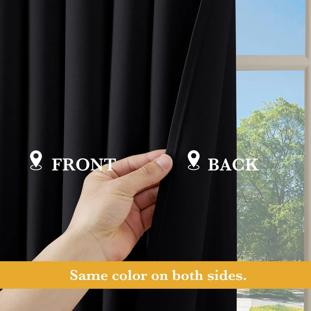 RYB HOME Blackout Curtains for RV Camper Kitchen 45 Inches Length | Thermal Insulated, Privacy & Light Blocking - view 5