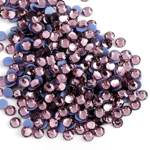 BEADSLAND Flatback Rhinestones Light Amethyst SS30 (288pcs) | Glass Crystal Embellishments for Crafts - main product image