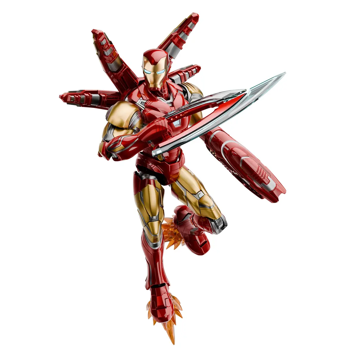 BLOKEES Champion Class Marvel Infinity Saga Iron Man 149-Piece Model Kit | LED Light-Up Articulated Action Figure for Ages 14+ - view 5