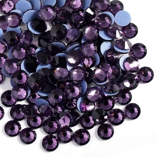 BEADSLAND Tanzanite Flatback Rhinestones SS10 (2880pcs, 2.7-2.9mm) | Glass Craft Embellishments for DIY - main product image
