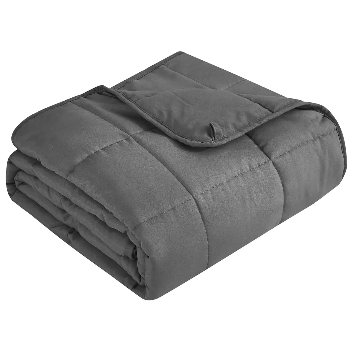 LiyLou Weighted Blanket for Adults 15 lbs 48"×72" Grey | Breathable All-Season Heavy Blanket for 140-160lbs - main product image