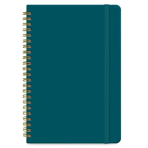 Taja Lined Spiral Journal Notebook A5 (5.7" x 7.9") – Pine Emerald | College Ruled Hardcover for Work & Note Taking - main product image