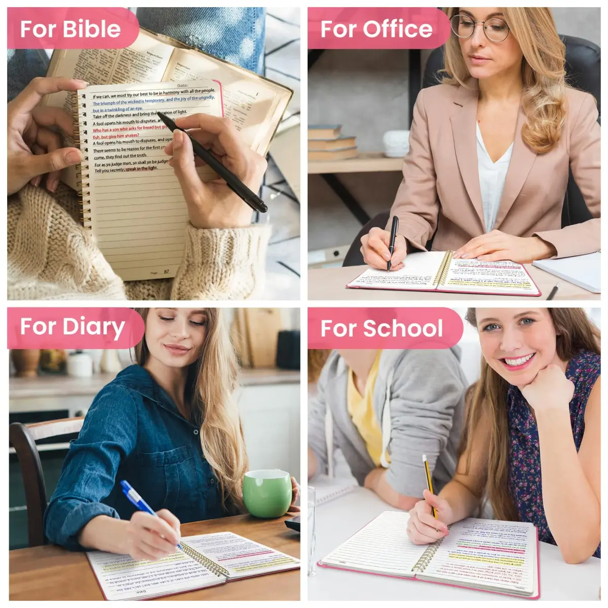 Taja Lined Spiral Journal Notebook A5 (5.7" x 7.9") | Quality Paper for Students & Professionals - view 7