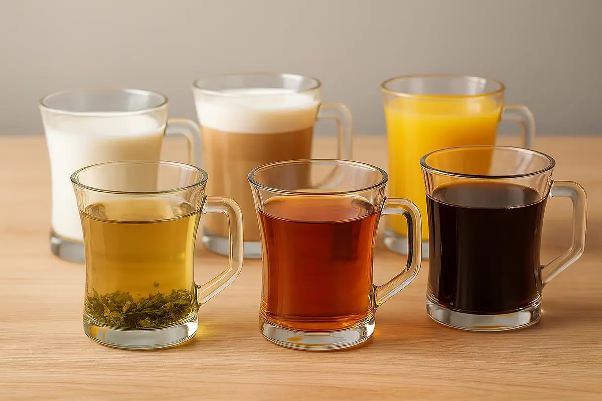 yersiz Glass Coffee Mugs Set of 6 | Durable Drinkware with Thick Base for Hot & Cold Beverages - view 5