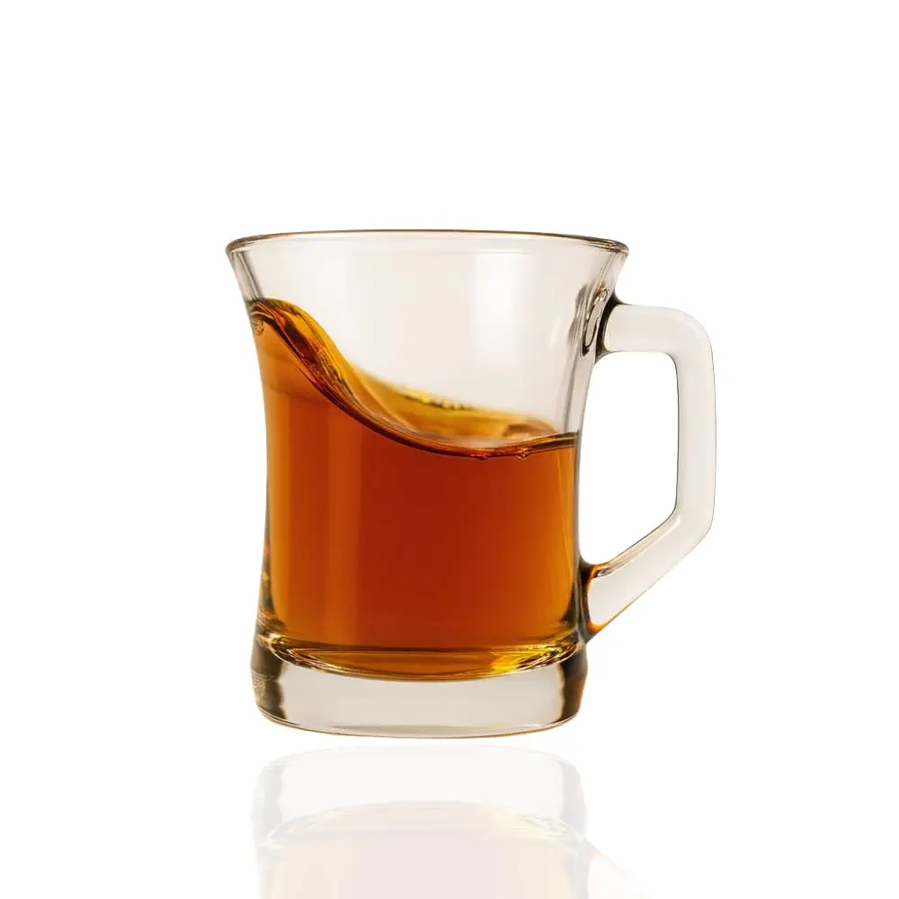 yersiz Glass Coffee Mugs Set of 6 | Durable Drinkware with Thick Base for Hot & Cold Beverages - view 6