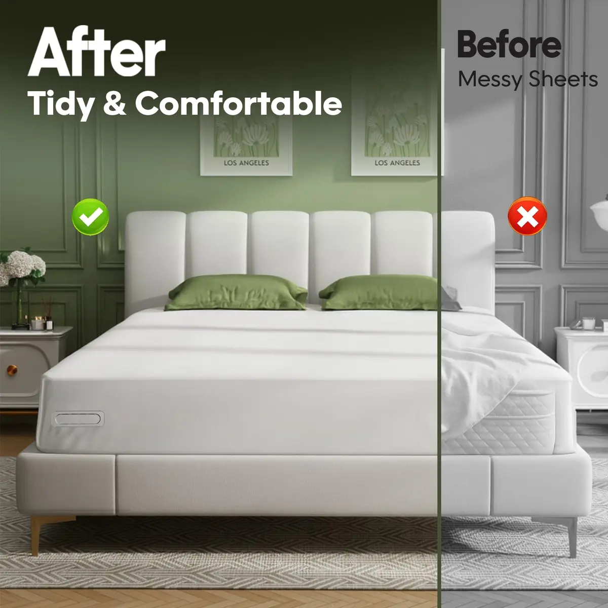 UPZLZD Sheet Holders with Non-Slip Base | Keep Sheets Firm & Tight for All Mattresses - view 6