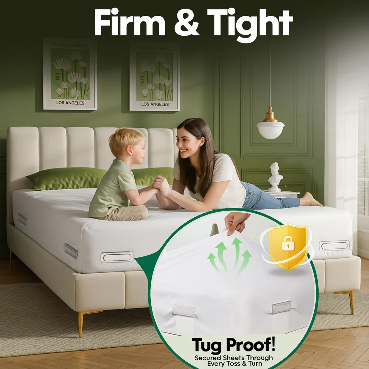 UPZLZD Sheet Holders with Non-Slip Base | Keep Sheets Firm & Tight for All Mattresses - view 7