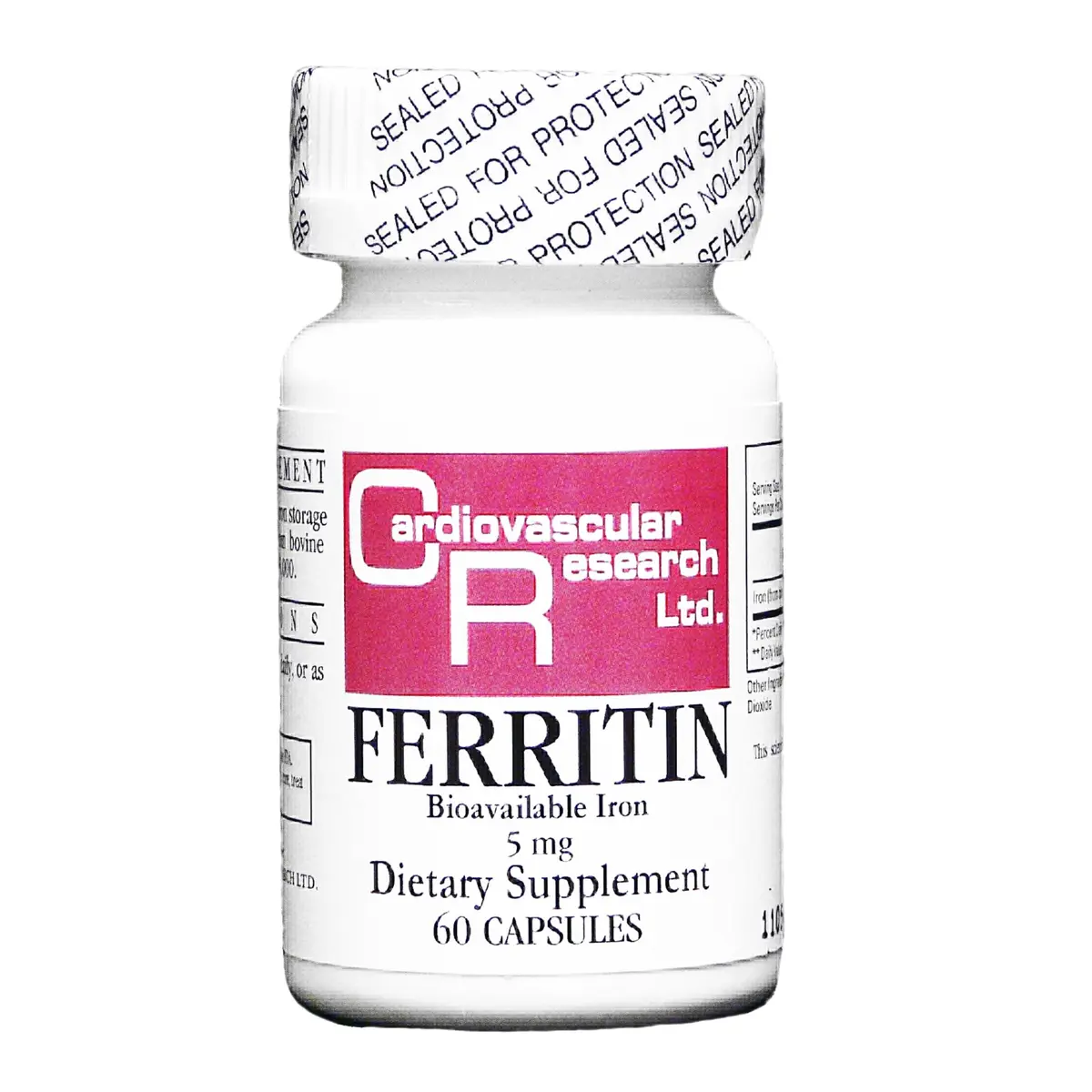 Cardiovascular Research Ferritin 5 mg 60 Count | Natural Iron Support for Energy & Vitality - main product image