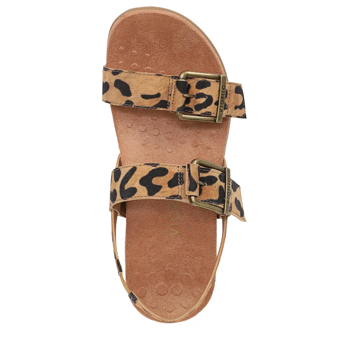 Vionic Women's Reese Sandal Tan Leopard Suede 8 M US | Arch Support & Comfort - view 8