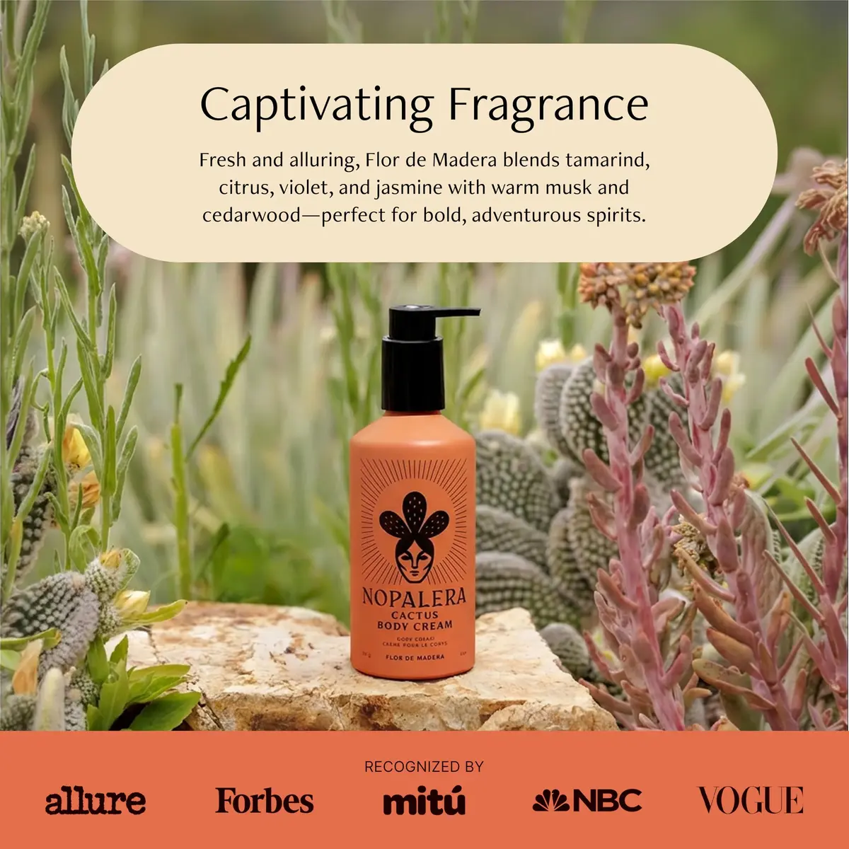 Nopalera Cactus Body Cream | Prickly Pear | Flor De Madera | 8oz | Deep Hydration & Nourishment - view 8