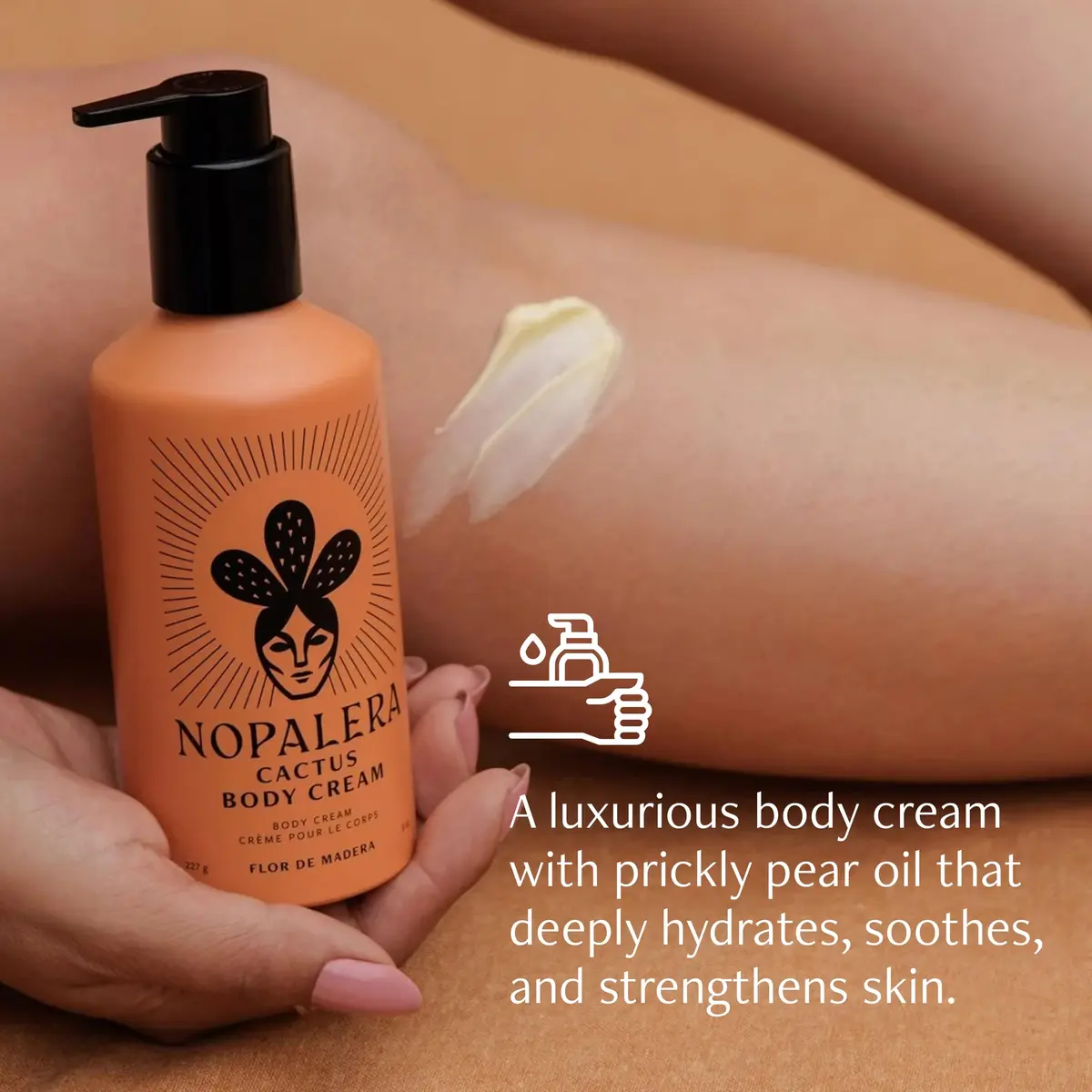 Nopalera Cactus Body Cream | Prickly Pear | Flor De Madera | 8oz | Deep Hydration & Nourishment - view 3