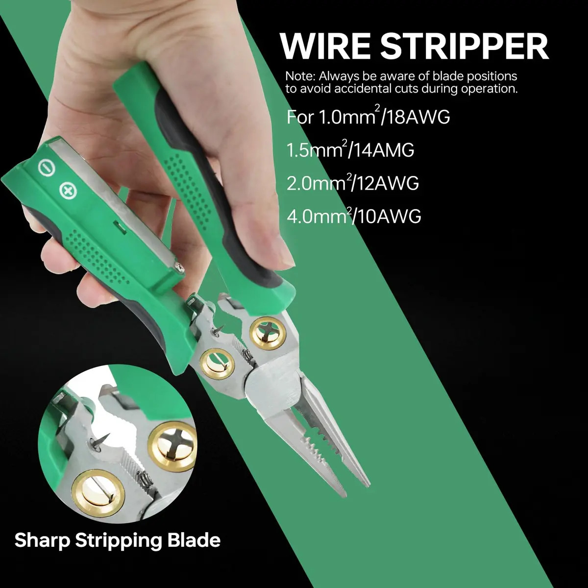 Laukowind 8 in 1 Wire Stripper with Voltage Tester | Multi-Function Electrician Tool for Safe & Efficient Wiring - view 7