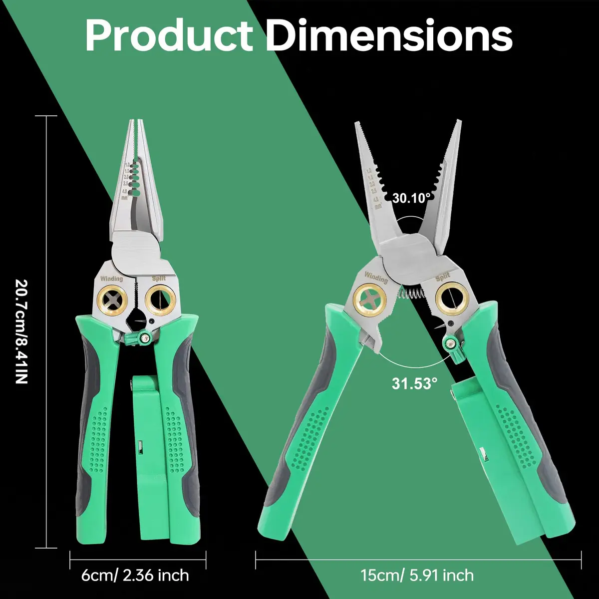 Laukowind 8 in 1 Wire Stripper with Voltage Tester | Multi-Function Electrician Tool for Safe & Efficient Wiring - view 8