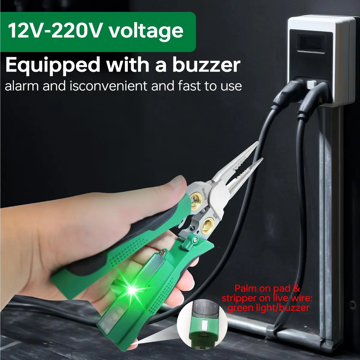 Laukowind 8 in 1 Wire Stripper with Voltage Tester | Multi-Function Electrician Tool for Safe & Efficient Wiring - view 9