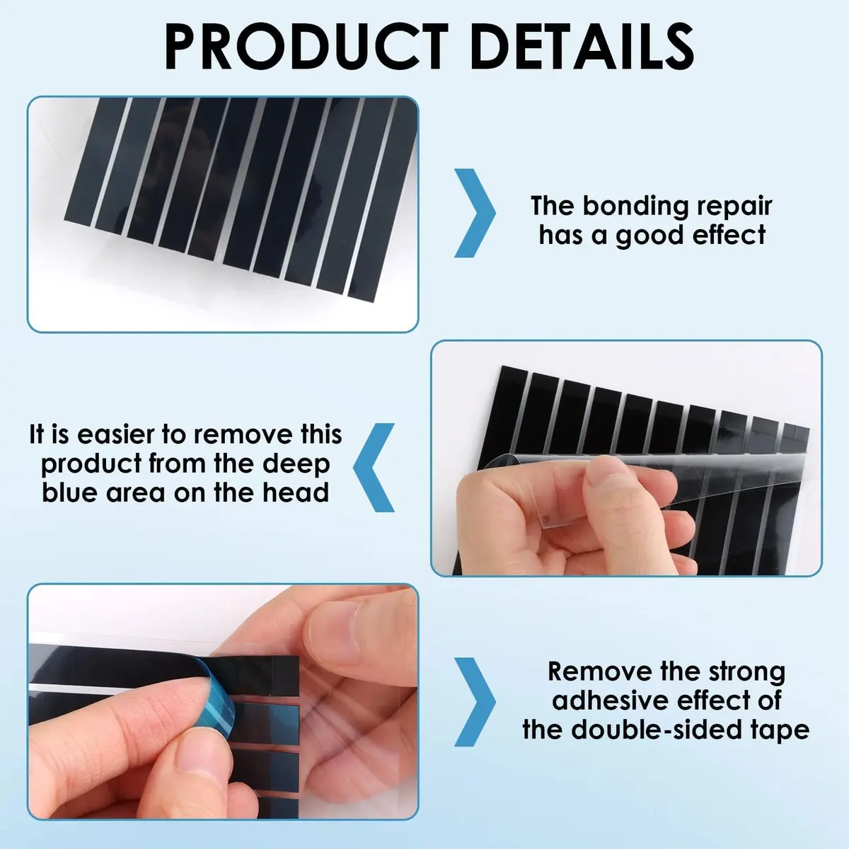 Dedoda 10 Pack Laptop Privacy Screen Adhesive Strips 220×8×0.3mm | Heat-Resistant, Easy Install, Residue-Free - view 6