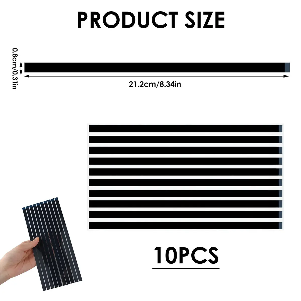 Dedoda 10 Pack Laptop Privacy Screen Adhesive Strips 220×8×0.3mm | Heat-Resistant, Easy Install, Residue-Free - view 2