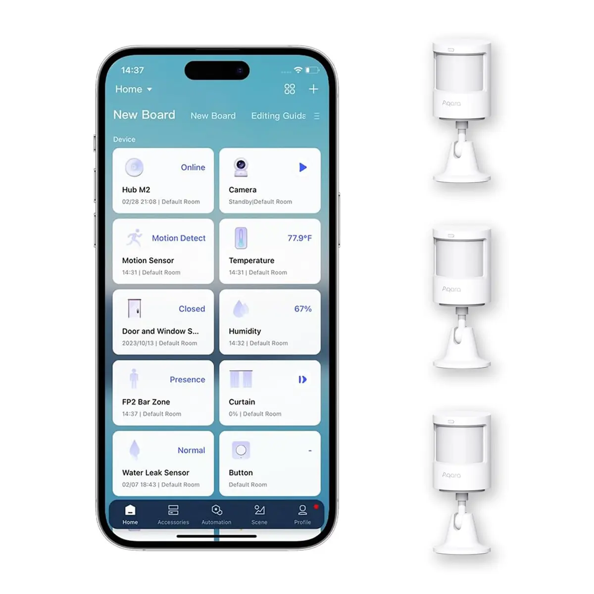 Aqara Zigbee 3.0 Motion Sensor P1 3 Pack | 5-Year Battery, 170° Detection, Adjustable Timeout - main product image