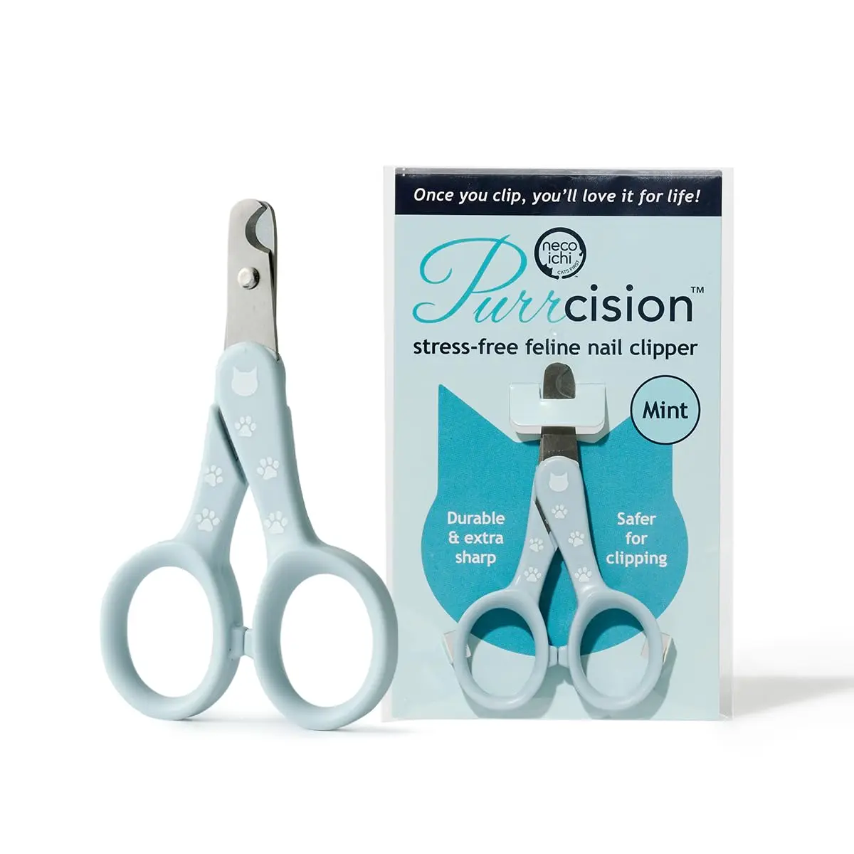 猫壱 Purrcision Stainless Steel Cat Nail Clipper | Made in Japan, Mint - main product image