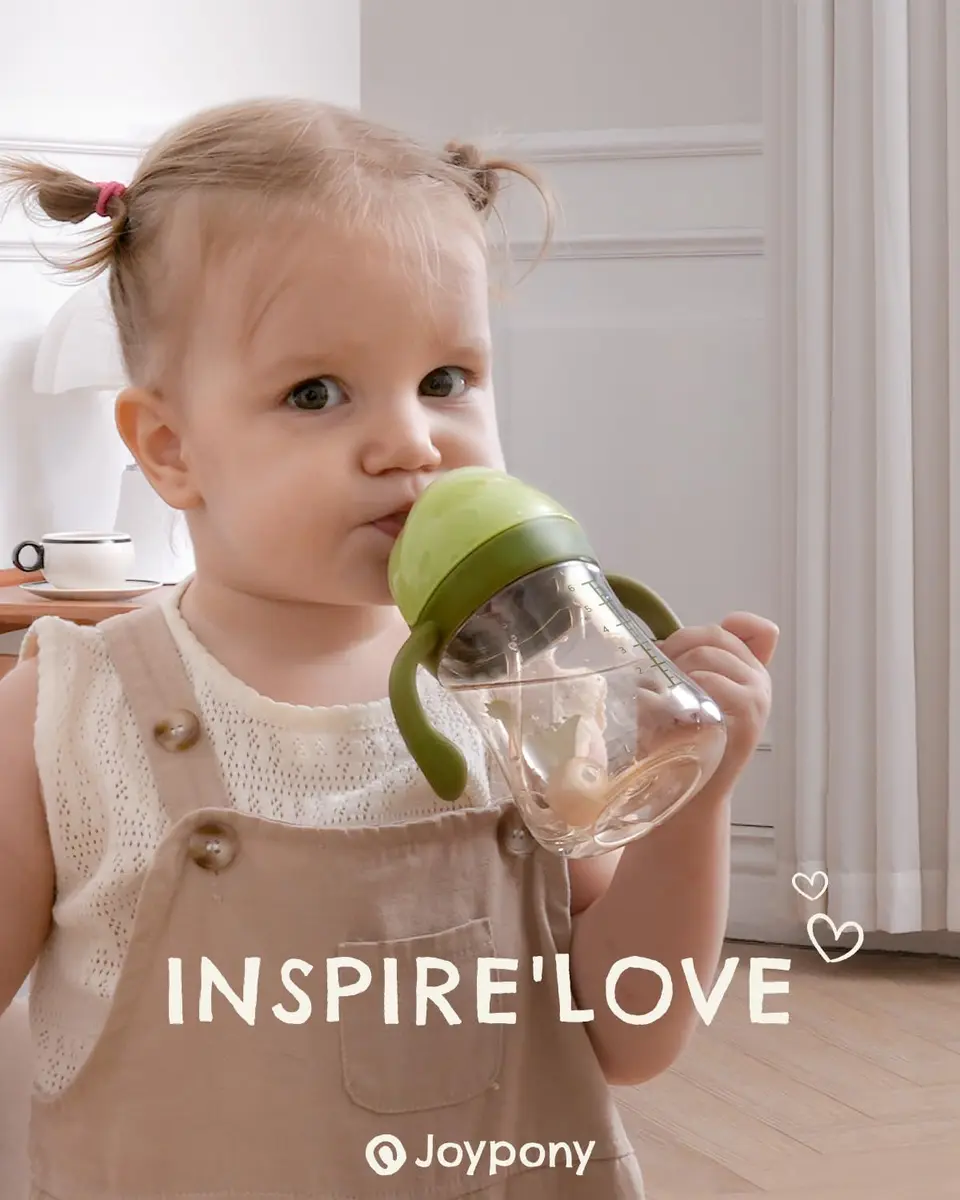 Joypony Sippy Straw Cups for Toddlers 1-3 | Spill-Proof, BPA-Free, 6 oz Green, 2 Pack - view 7