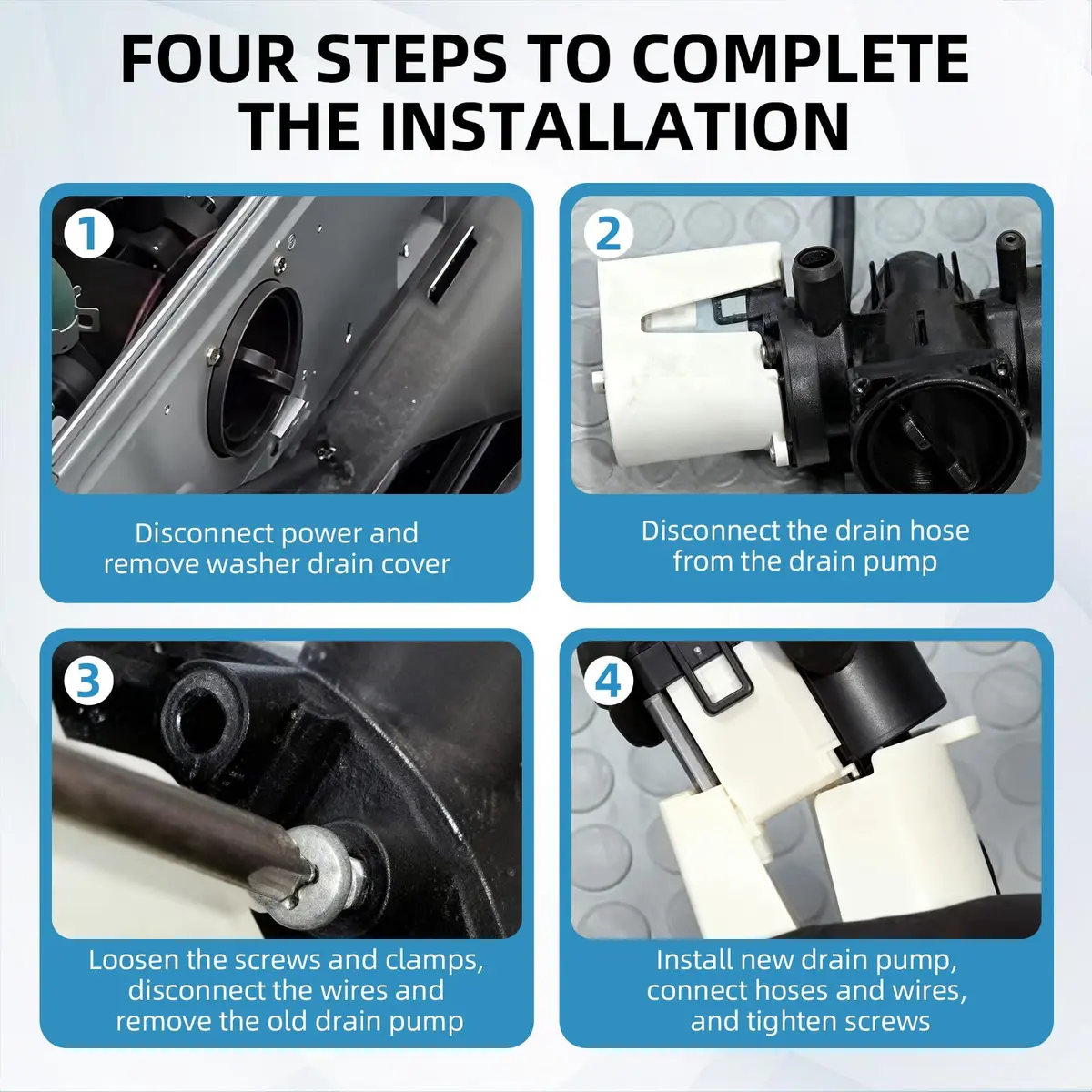 OYIMNB Washer Drain Pump Motor Replacement for LG & Kenmore | OEM 4681EA2001T, 120V, High-Flow 45 L/min - view 6