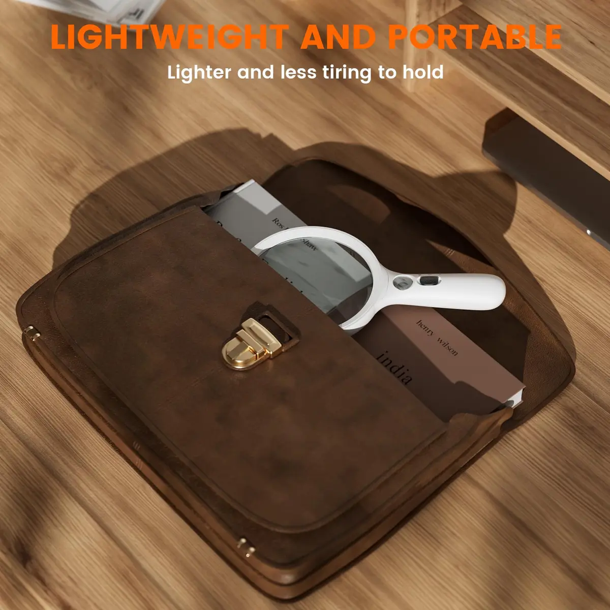 AIXPI Magnifying Glass with Light 5" Lens | Illuminated Handheld Magnifier for Seniors & Close Work - view 9