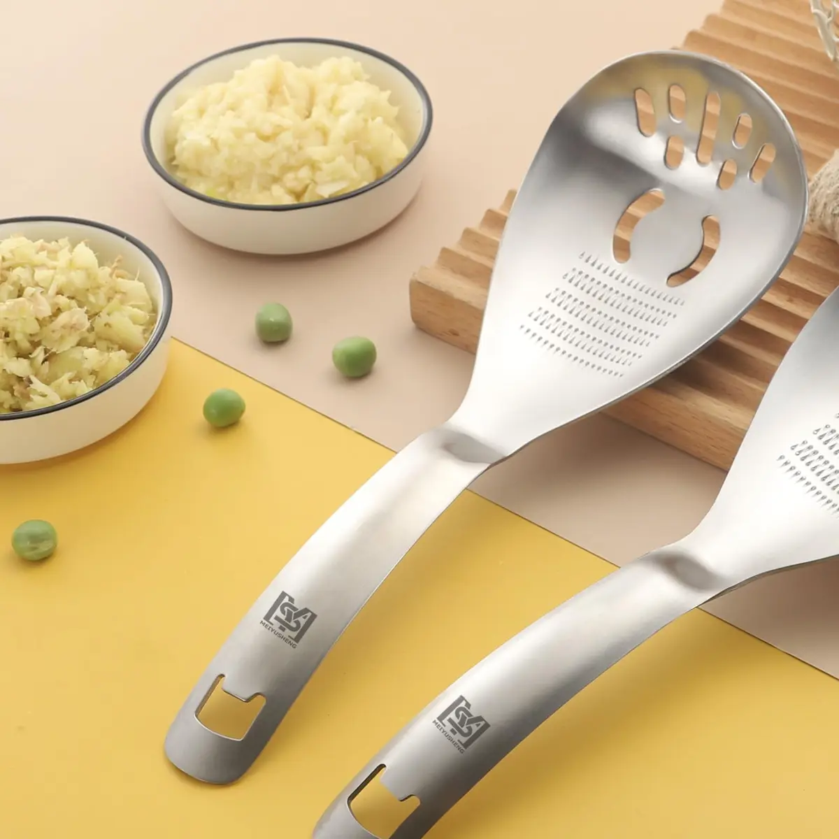 MEIYUSHENG 5 in 1 Multifunction Cooking Spoon | Stainless Steel Egg Slotted Spoon in India - view 8