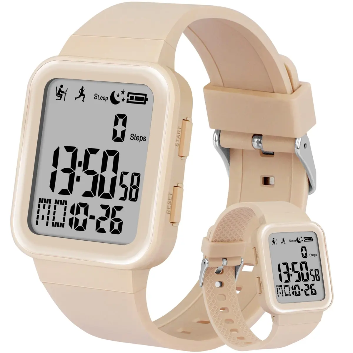Edillas Digital Watch for Men & Women | Fitness & Sleep Tracker with EL Backlight, No App Needed, Sport Watch, Step Counter, Timer, Vibration Alarm, Calorie & Distance - main product image
